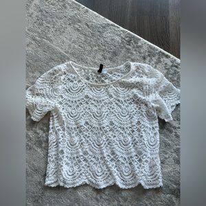 White Laced Top